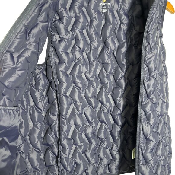 Tangerine Quilted Puffer Vest Navy Insulated Lightweight Zip-Up Size M - Picture 5 of 9